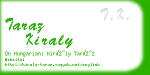 taraz kiraly business card